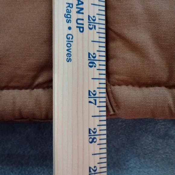 Lee Canvas Vest Mens Large Tobacco Brown Sherpa Lined Full Zip Workwear Rugged - Picture 6 of 15